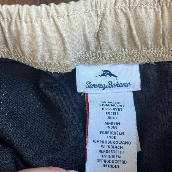 Tommy Bahama Boys Khaki joggers Drawstring waist Size 7/8 Preppy Neutral - Picture 7 of 12